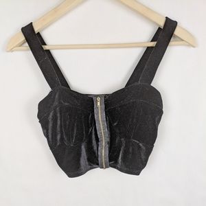 Black velvet camisole